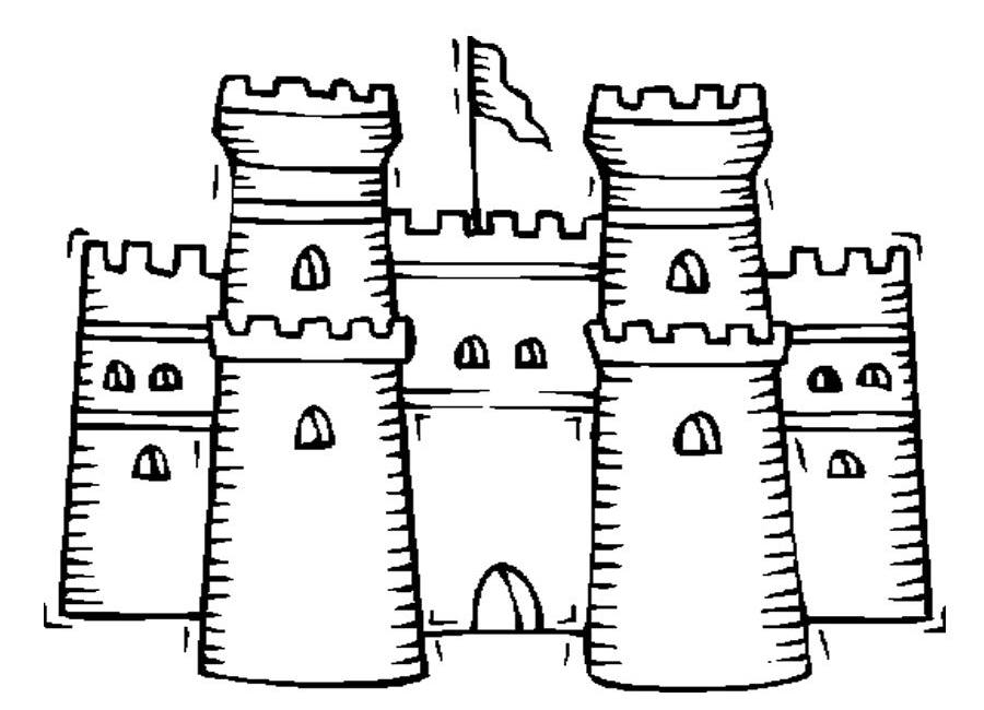 Disegno da colorare: Castello (Edifici e architettura) #62040 - Pagine da Colorare Stampabili Gratuite
