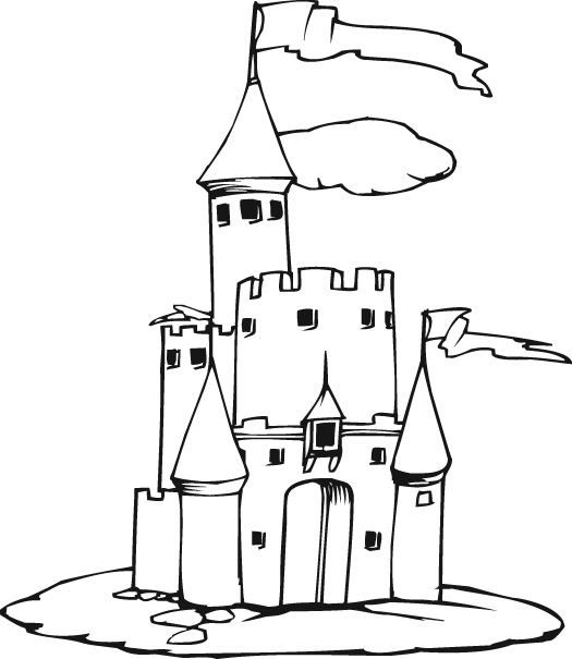 Disegno da colorare: Castello (Edifici e architettura) #62045 - Pagine da Colorare Stampabili Gratuite