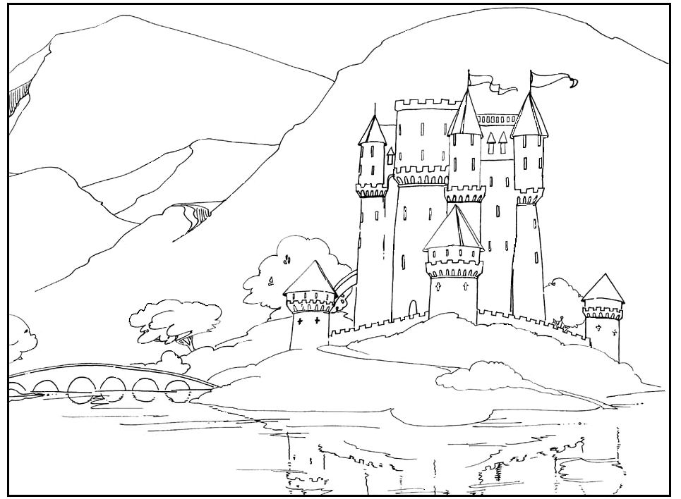 Disegno da colorare: Castello (Edifici e architettura) #62046 - Pagine da Colorare Stampabili Gratuite