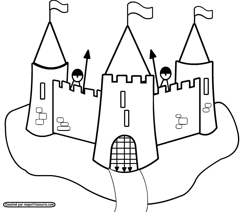 Disegno da colorare: Castello (Edifici e architettura) #62052 - Pagine da Colorare Stampabili Gratuite