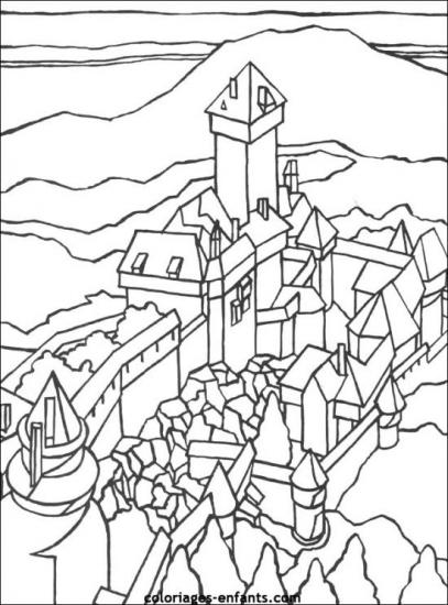 Disegno da colorare: Castello (Edifici e architettura) #62053 - Pagine da Colorare Stampabili Gratuite
