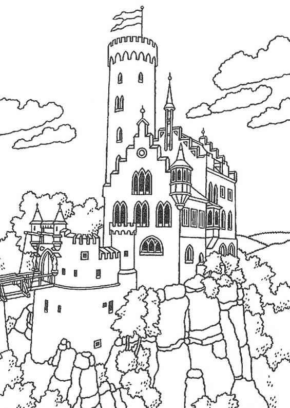 Disegno da colorare: Castello (Edifici e architettura) #62061 - Pagine da Colorare Stampabili Gratuite