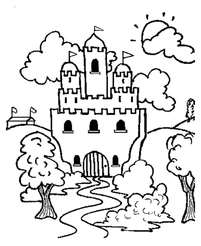 Disegno da colorare: Castello (Edifici e architettura) #62068 - Pagine da Colorare Stampabili Gratuite