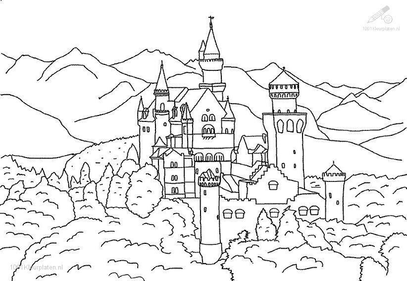 Disegno da colorare: Castello (Edifici e architettura) #62124 - Pagine da Colorare Stampabili Gratuite