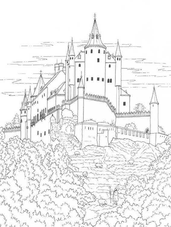 Disegno da colorare: Castello (Edifici e architettura) #62145 - Pagine da Colorare Stampabili Gratuite