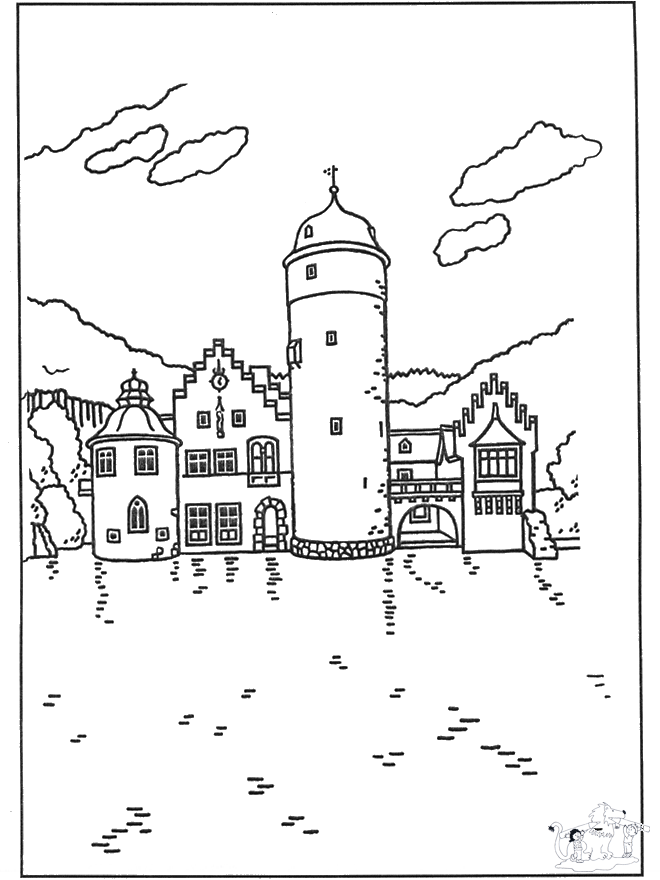 Disegno da colorare: Castello (Edifici e architettura) #62215 - Pagine da Colorare Stampabili Gratuite