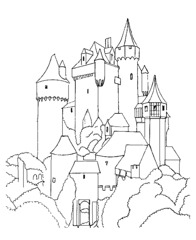 Disegno da colorare: Castello (Edifici e architettura) #62227 - Pagine da Colorare Stampabili Gratuite