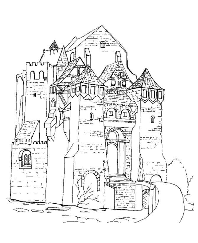 Disegno da colorare: Castello (Edifici e architettura) #62286 - Pagine da Colorare Stampabili Gratuite