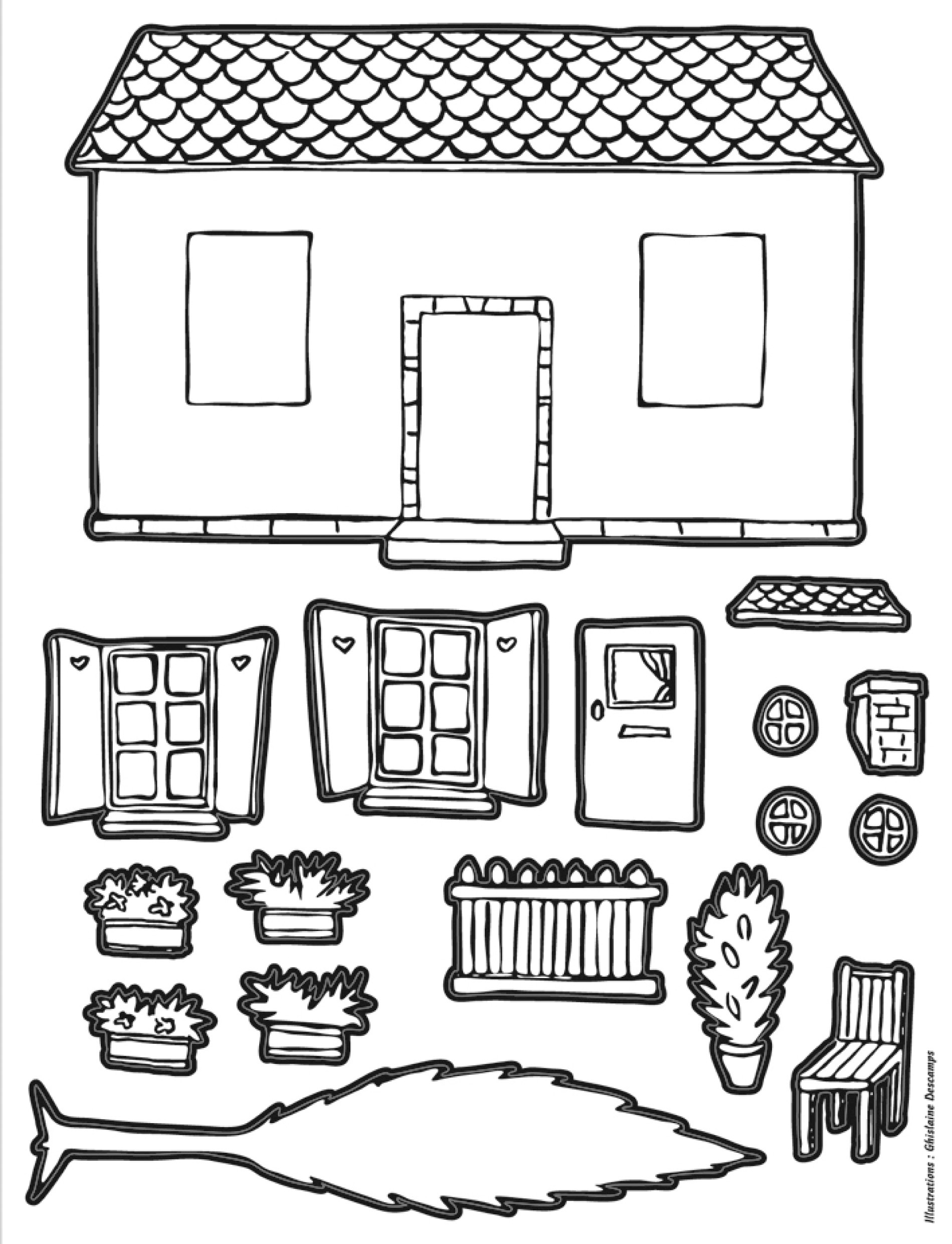 Disegno da colorare: Chalet (Edifici e architettura) #169951 - Pagine da Colorare Stampabili Gratuite