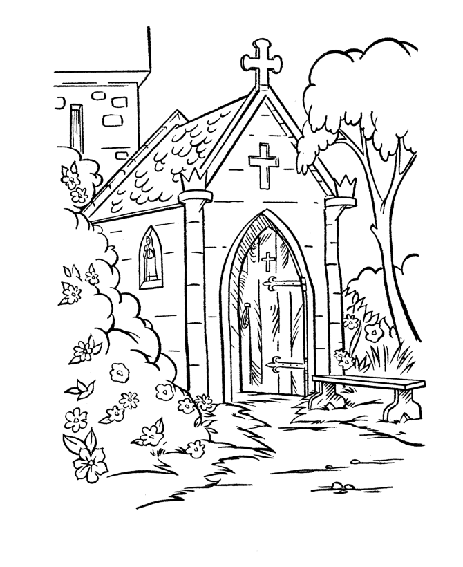 Disegno da colorare: Chiesa (Edifici e architettura) #64206 - Pagine da Colorare Stampabili Gratuite