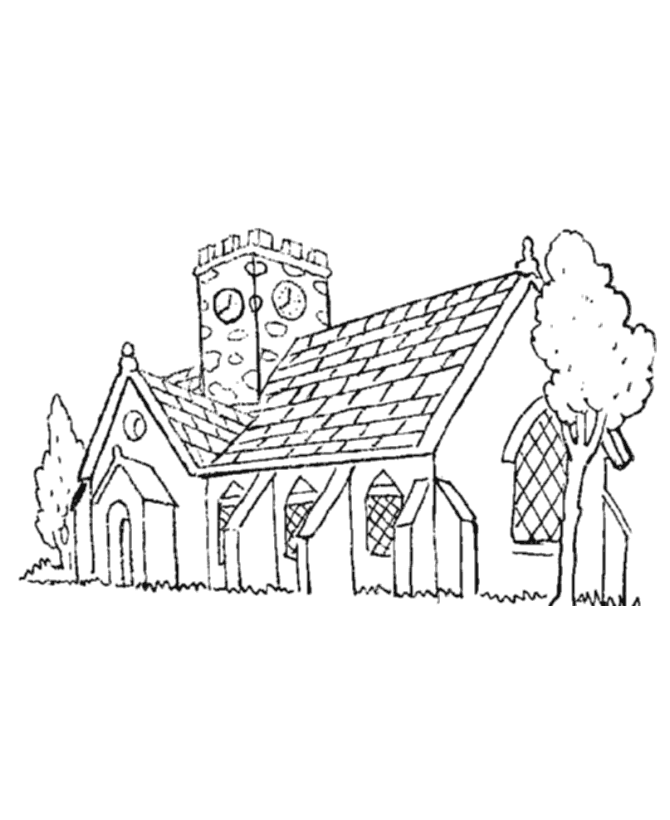 Disegno da colorare: Chiesa (Edifici e architettura) #64230 - Pagine da Colorare Stampabili Gratuite