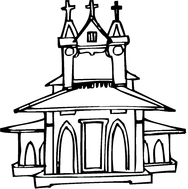 Disegno da colorare: Chiesa (Edifici e architettura) #64232 - Pagine da Colorare Stampabili Gratuite