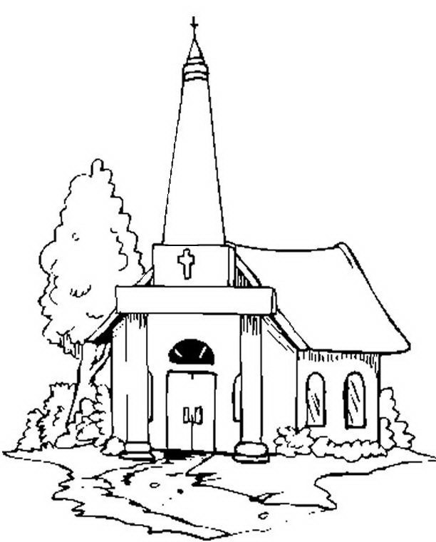 Disegno da colorare: Chiesa (Edifici e architettura) #64265 - Pagine da Colorare Stampabili Gratuite