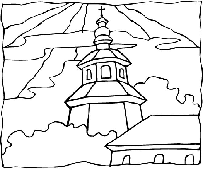 Disegno da colorare: Chiesa (Edifici e architettura) #64335 - Pagine da Colorare Stampabili Gratuite