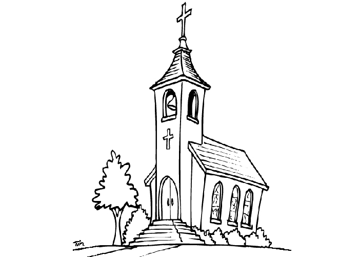 Disegno da colorare: Chiesa (Edifici e architettura) #64345 - Pagine da Colorare Stampabili Gratuite