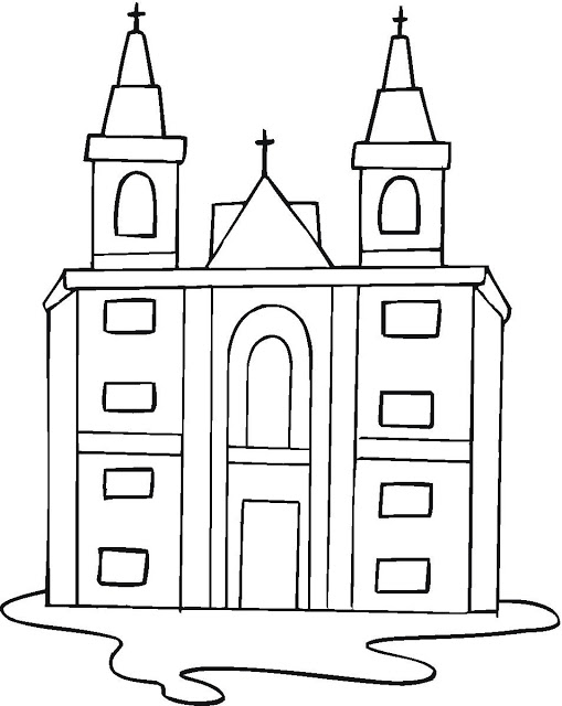Disegno da colorare: Chiesa (Edifici e architettura) #64351 - Pagine da Colorare Stampabili Gratuite