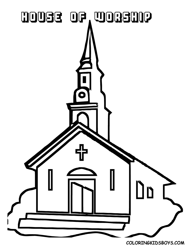 Disegno da colorare: Chiesa (Edifici e architettura) #64353 - Pagine da Colorare Stampabili Gratuite