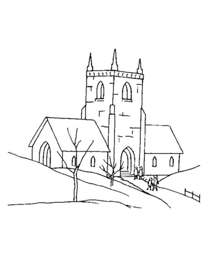 Disegno da colorare: Chiesa (Edifici e architettura) #64365 - Pagine da Colorare Stampabili Gratuite