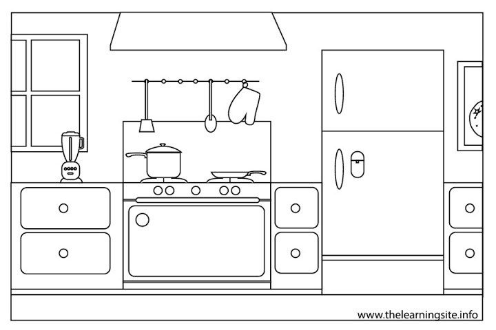 Disegno da colorare: Cucina (Edifici e architettura) #63520 - Pagine da Colorare Stampabili Gratuite