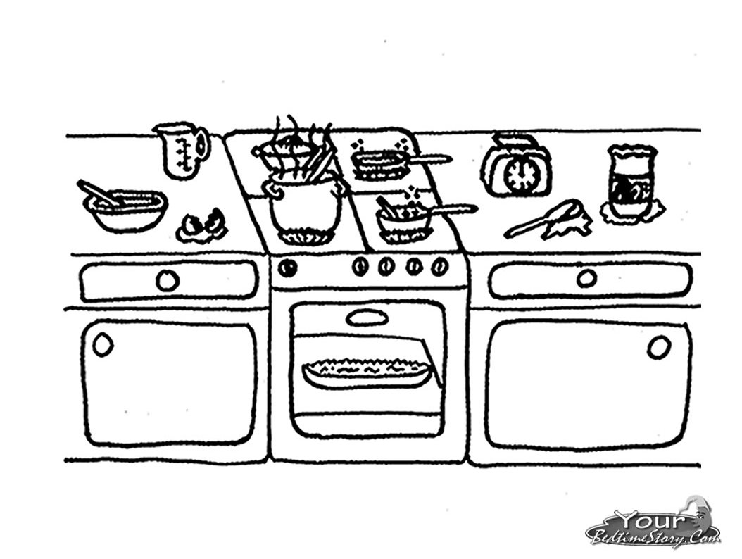 Disegno da colorare: Cucina (Edifici e architettura) #63543 - Pagine da Colorare Stampabili Gratuite