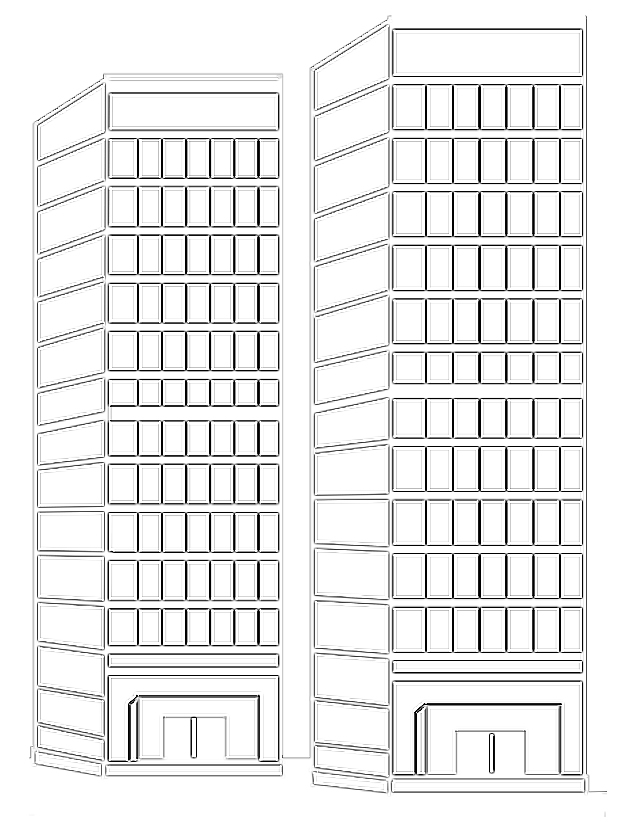 Disegno da colorare: Grattacielo (Edifici e architettura) #65545 - Pagine da Colorare Stampabili Gratuite