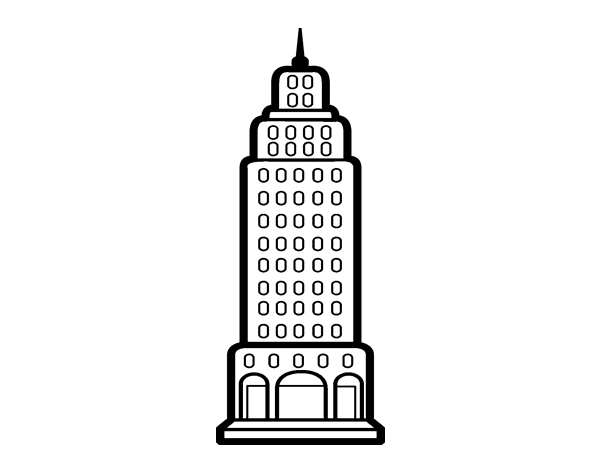 Disegno da colorare: Grattacielo (Edifici e architettura) #65552 - Pagine da Colorare Stampabili Gratuite
