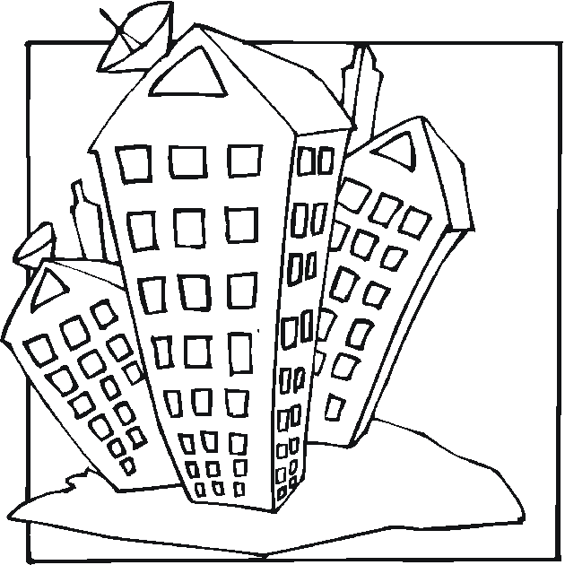 Disegno da colorare: Grattacielo (Edifici e architettura) #65787 - Pagine da Colorare Stampabili Gratuite