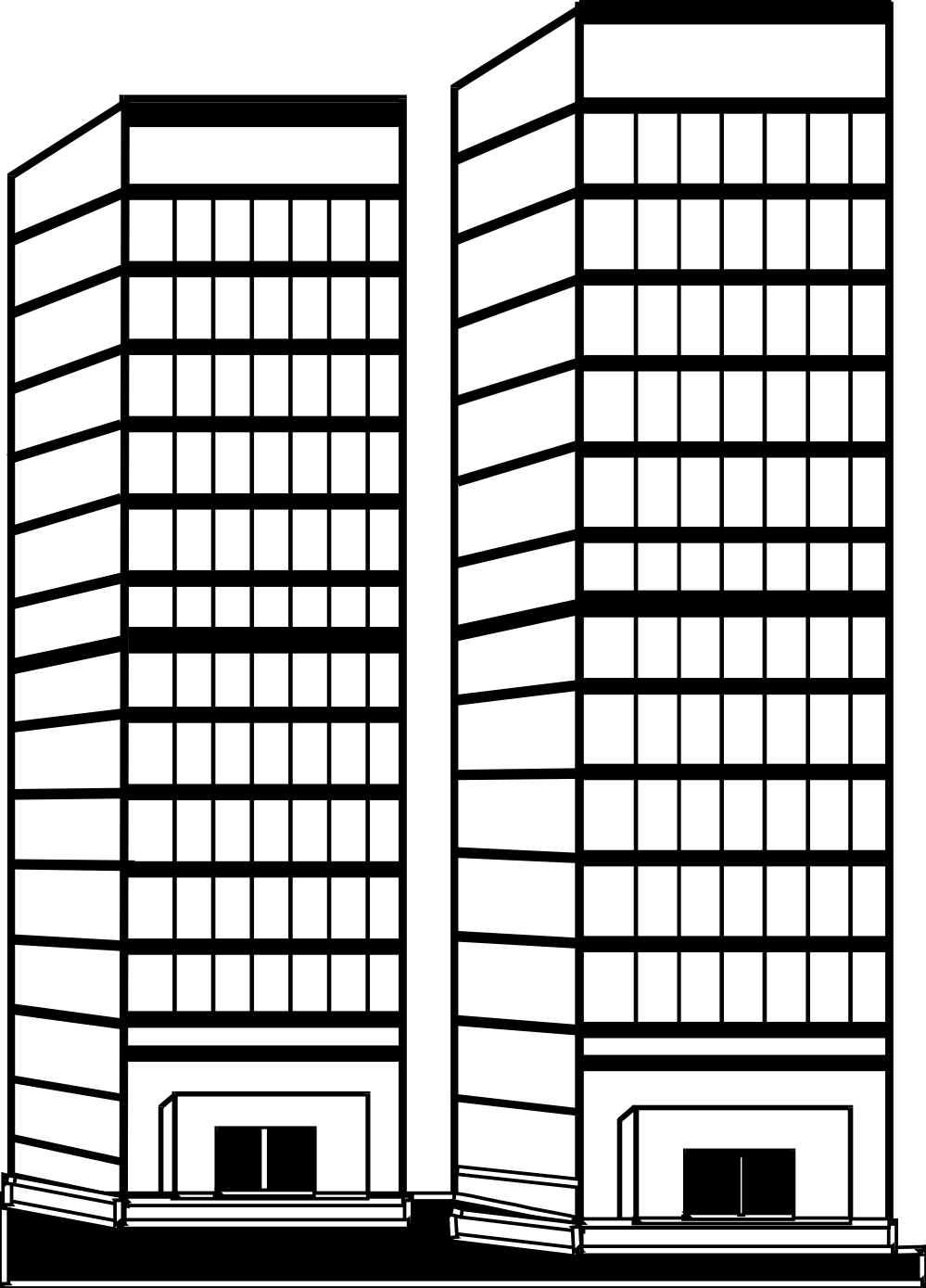 Disegno da colorare: Grattacielo (Edifici e architettura) #65799 - Pagine da Colorare Stampabili Gratuite