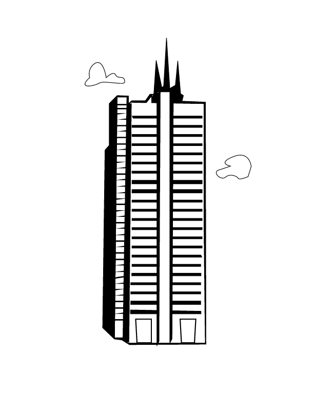 Disegno da colorare: Grattacielo (Edifici e architettura) #65836 - Pagine da Colorare Stampabili Gratuite