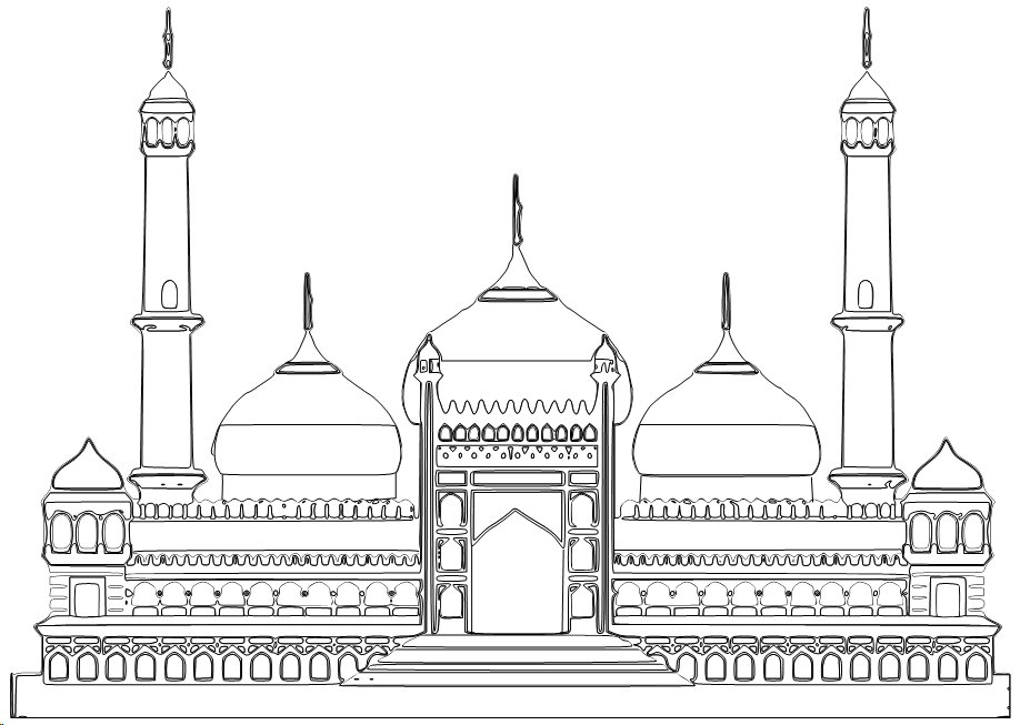 Disegno da colorare: Moschea (Edifici e architettura) #64512 - Pagine da Colorare Stampabili Gratuite