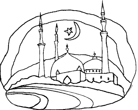 Disegno da colorare: Moschea (Edifici e architettura) #64528 - Pagine da Colorare Stampabili Gratuite