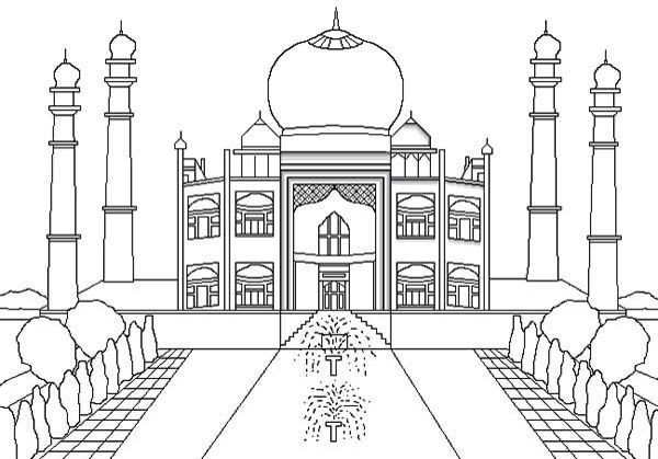 Disegno da colorare: Moschea (Edifici e architettura) #64540 - Pagine da Colorare Stampabili Gratuite