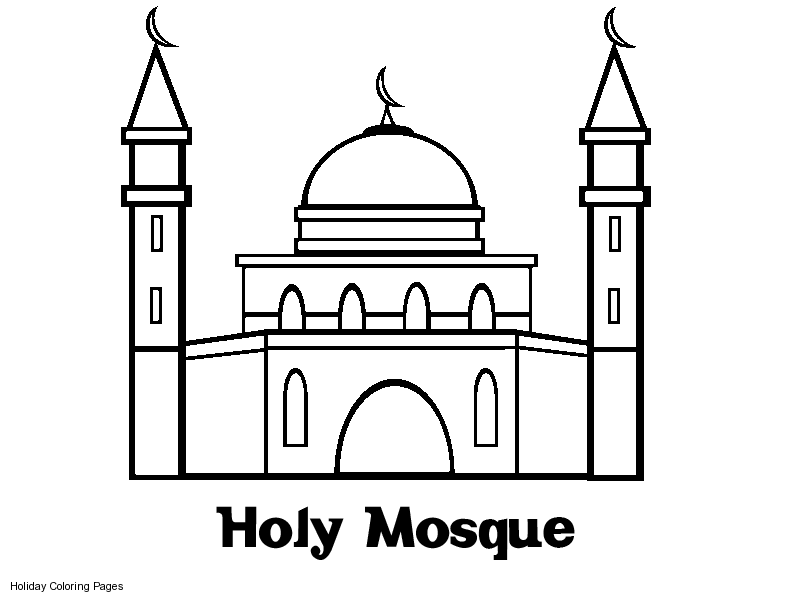Disegno da colorare: Moschea (Edifici e architettura) #64541 - Pagine da Colorare Stampabili Gratuite