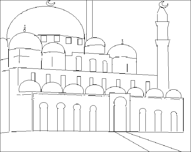 Disegno da colorare: Moschea (Edifici e architettura) #64570 - Pagine da Colorare Stampabili Gratuite