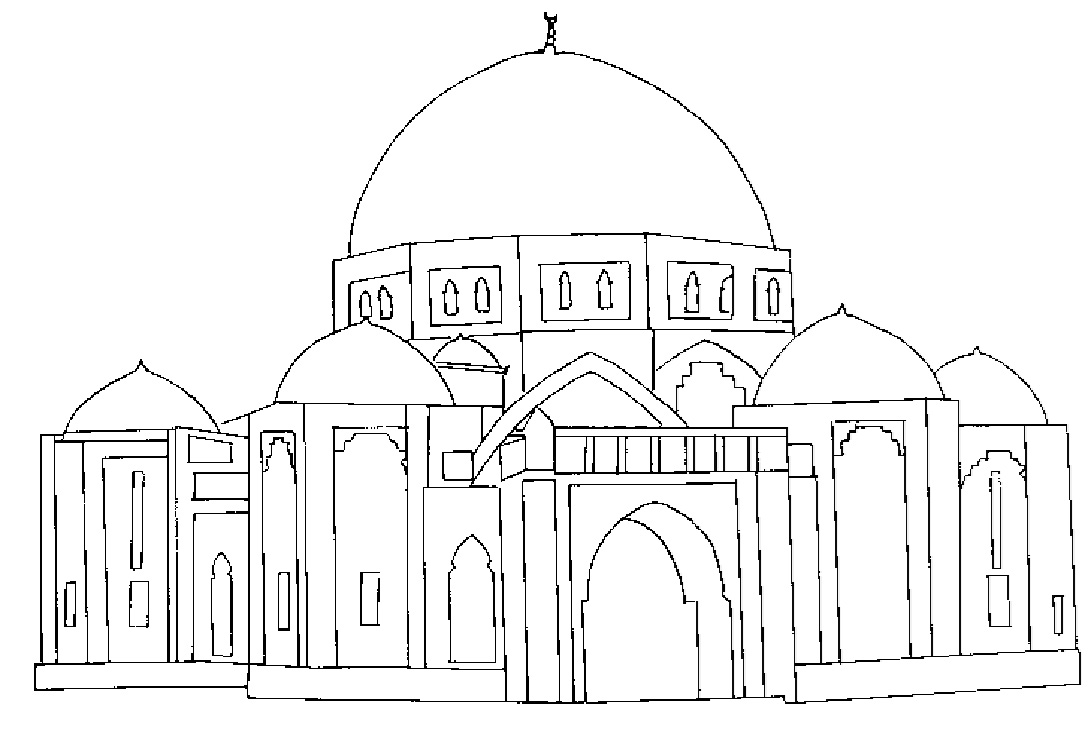 Disegno da colorare: Moschea (Edifici e architettura) #64595 - Pagine da Colorare Stampabili Gratuite