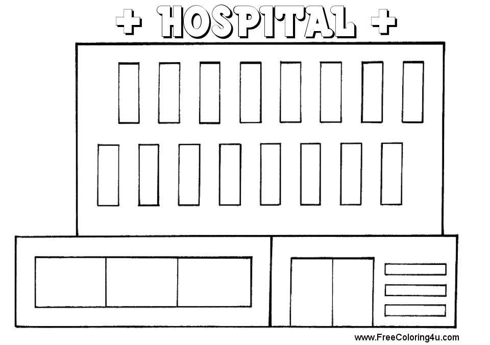 Disegno da colorare: Ospedale (Edifici e architettura) #61976 - Pagine da Colorare Stampabili Gratuite