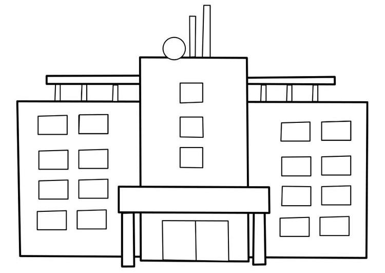 Disegno da colorare: Ospedale (Edifici e architettura) #62005 - Pagine da Colorare Stampabili Gratuite