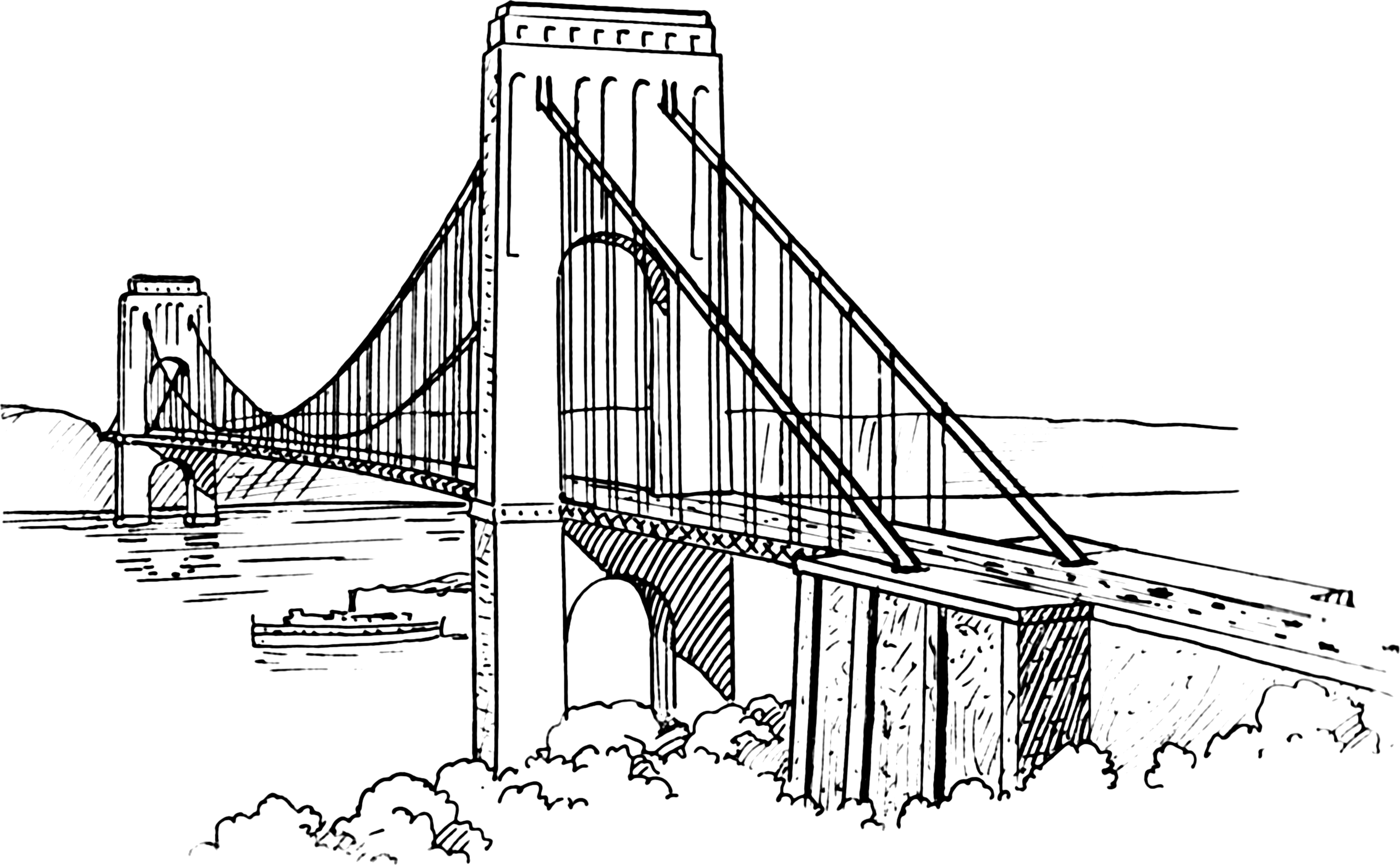 Disegno da colorare: Ponte (Edifici e architettura) #62888 - Pagine da Colorare Stampabili Gratuite