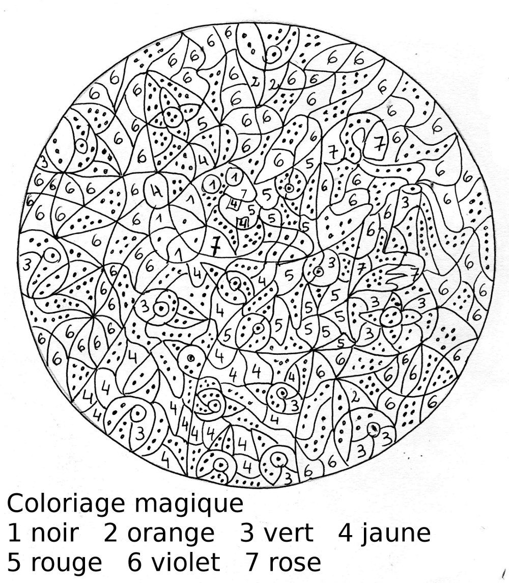 Disegno da colorare: colorazione magica (educativo) #126214 - Pagine da Colorare Stampabili Gratuite
