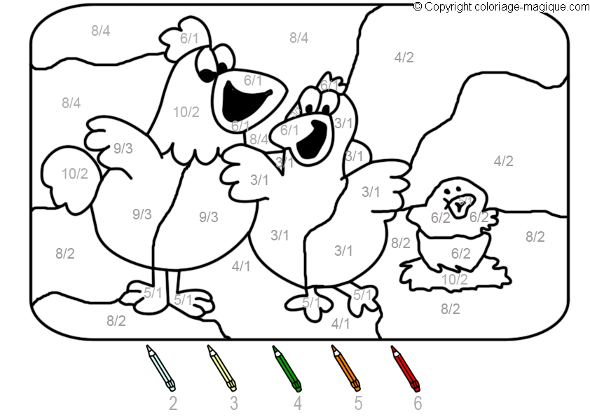 Disegno da colorare: colorazione magica (educativo) #126313 - Pagine da Colorare Stampabili Gratuite
