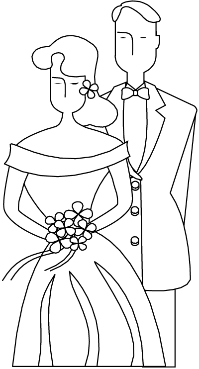 Disegno da colorare: Matrimonio (Feste e Celebrazioni) #55992 - Pagine da Colorare Stampabili Gratuite