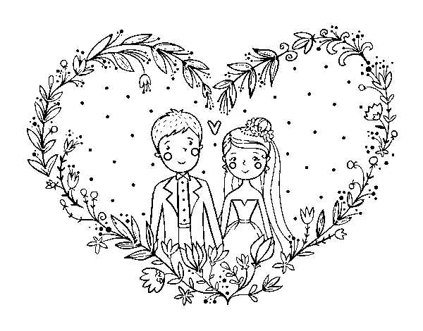Disegno da colorare: Matrimonio (Feste e Celebrazioni) #56259 - Pagine da Colorare Stampabili Gratuite