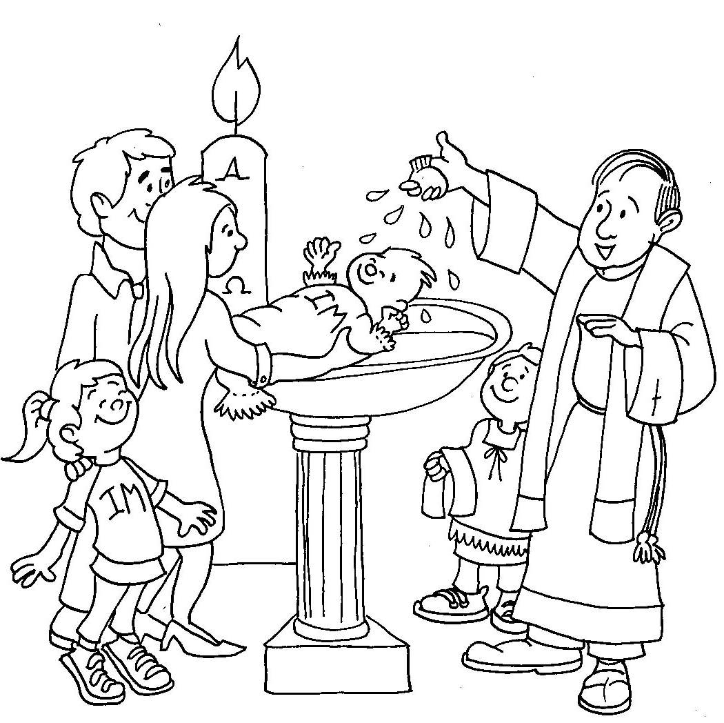 Disegno da colorare: Battesimo (Festività e occasioni speciali) #57455 - Pagine da Colorare Stampabili Gratuite