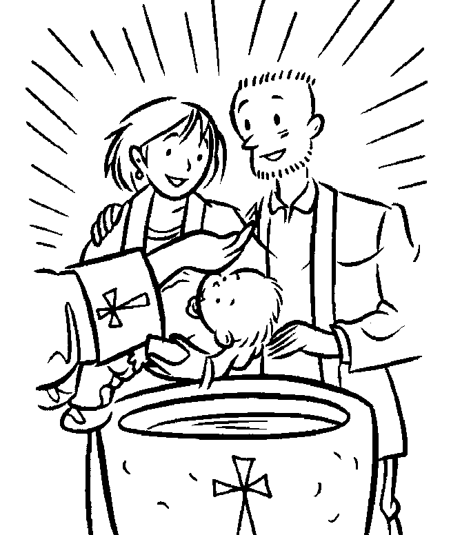 Disegno da colorare: Battesimo (Festività e occasioni speciali) #57458 - Pagine da Colorare Stampabili Gratuite