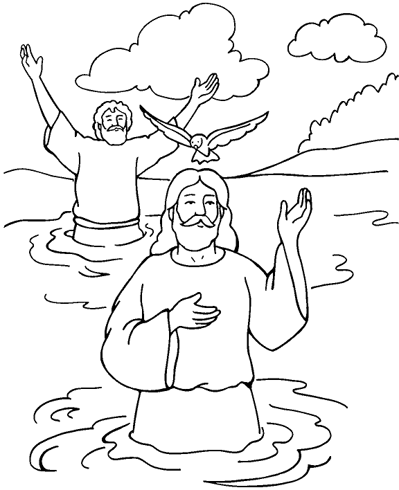 Disegno da colorare: Battesimo (Festività e occasioni speciali) #57492 - Pagine da Colorare Stampabili Gratuite