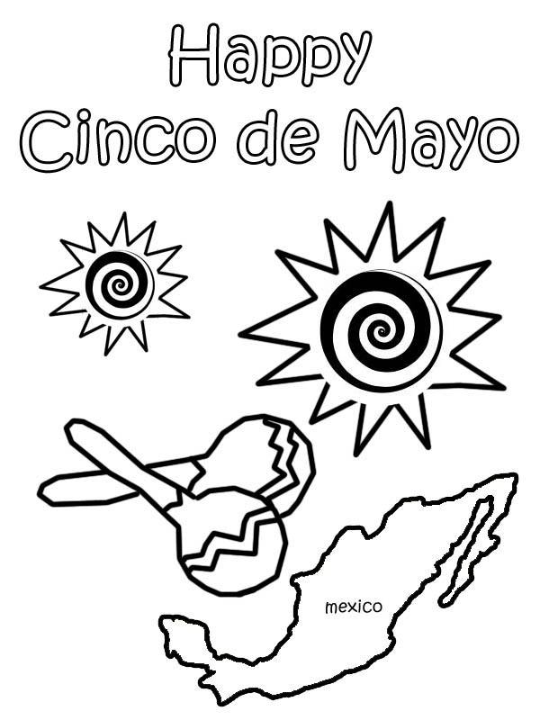 Disegno da colorare: Cinco de Mayo (Festività e occasioni speciali) #60010 - Pagine da Colorare Stampabili Gratuite