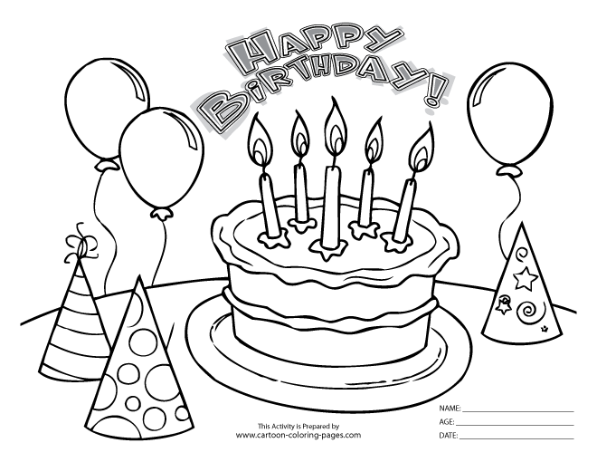 Disegno da colorare: Compleanno (Festività e occasioni speciali) #57309 - Pagine da Colorare Stampabili Gratuite