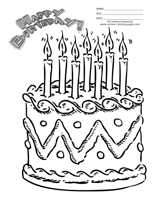 Disegno da colorare: Compleanno (Festività e occasioni speciali) #57324 - Pagine da Colorare Stampabili Gratuite