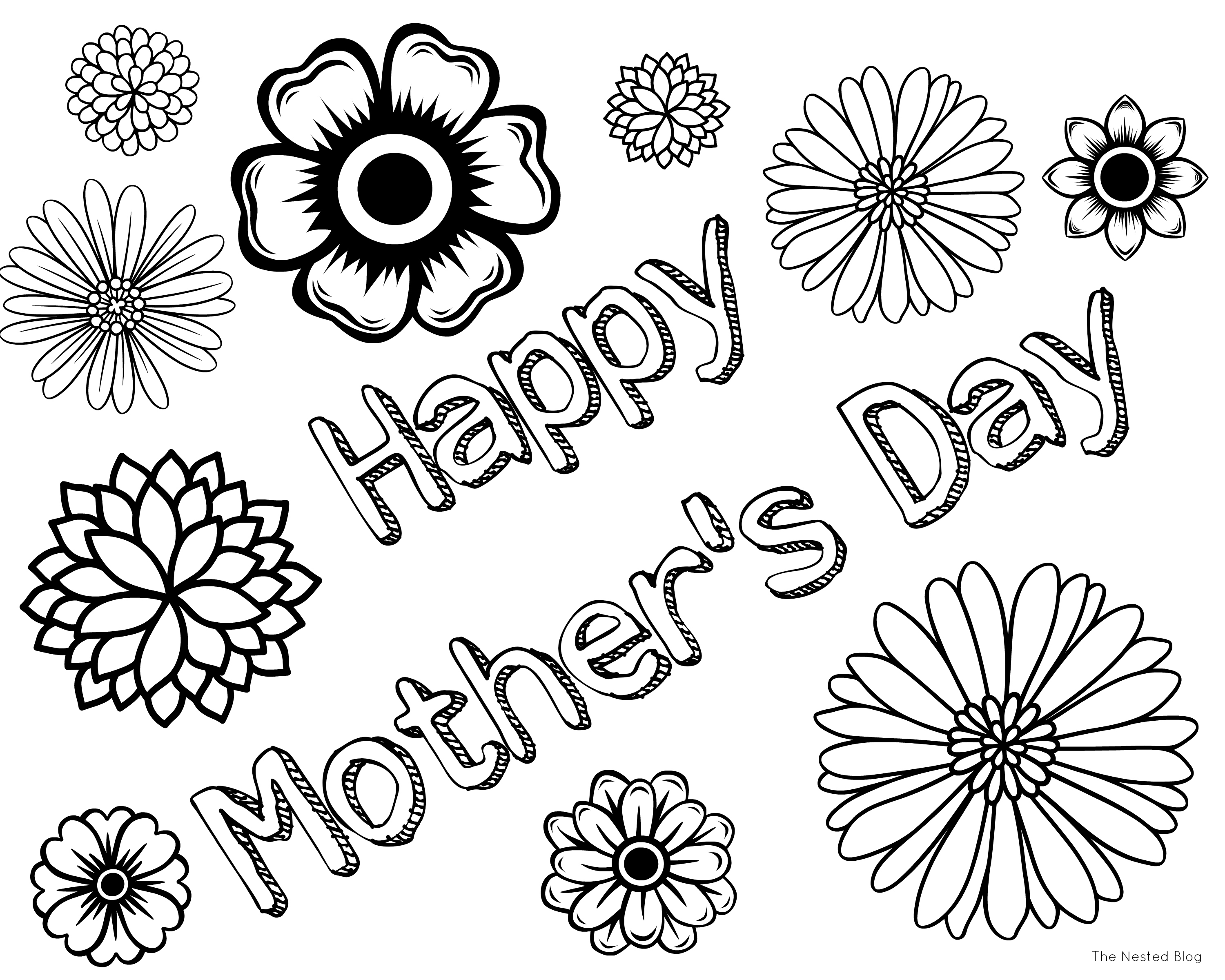 Disegno da colorare: Festa della mamma (Festività e occasioni speciali) #129764 - Pagine da Colorare Stampabili Gratuite