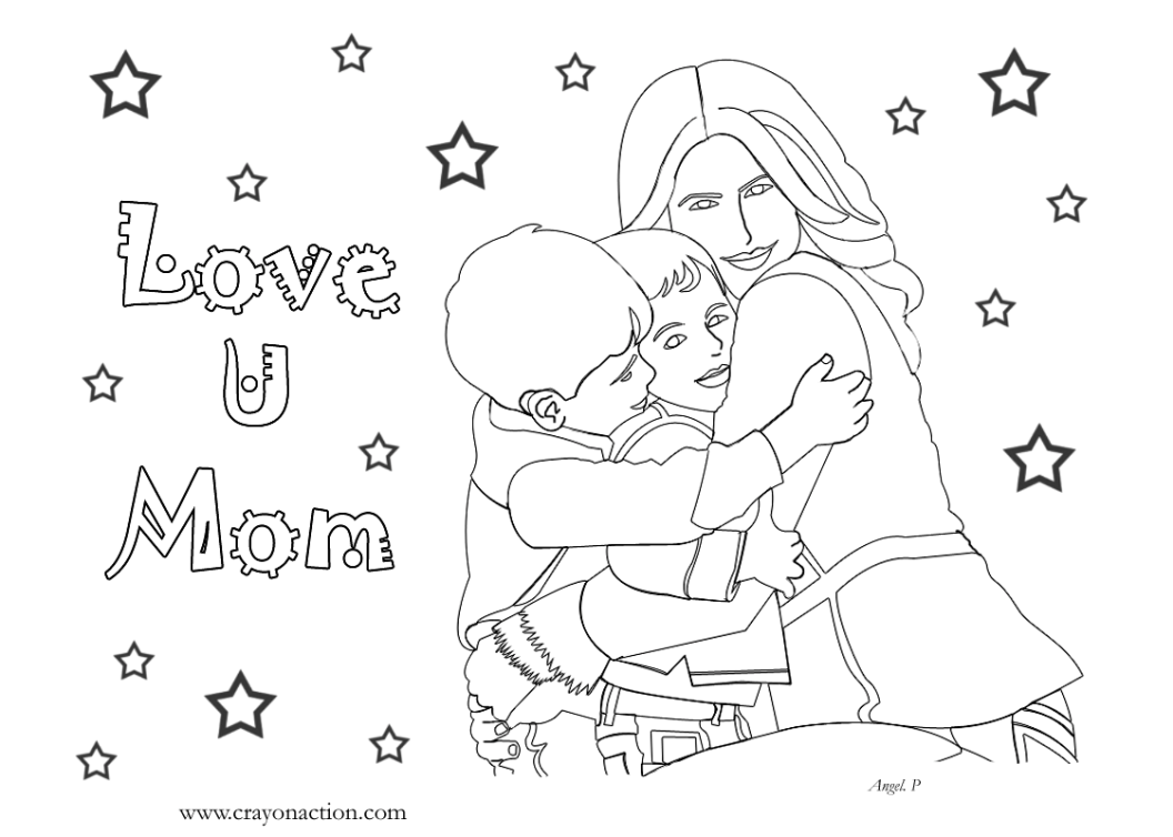 Disegno da colorare: Festa della mamma (Festività e occasioni speciali) #129883 - Pagine da Colorare Stampabili Gratuite